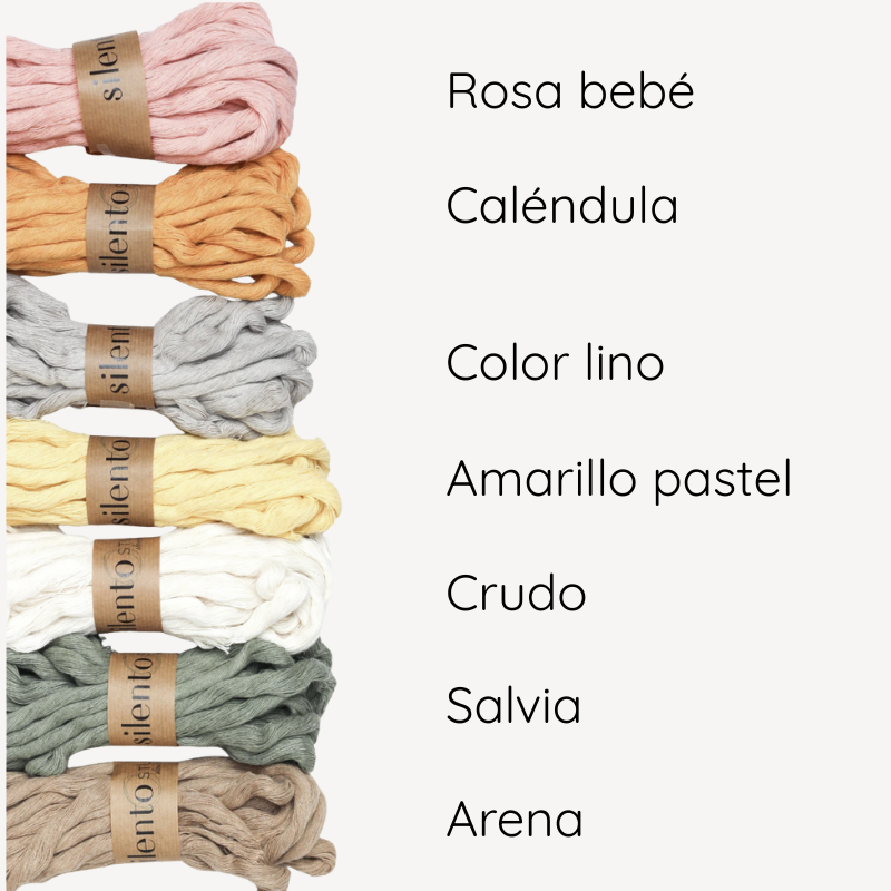 Pack 3 colores de algodón suave 9mm