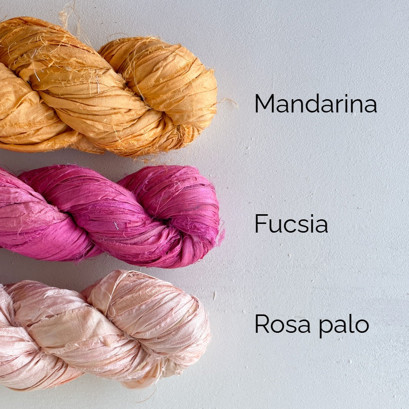 Cinta de seda sari reciclada 100gr