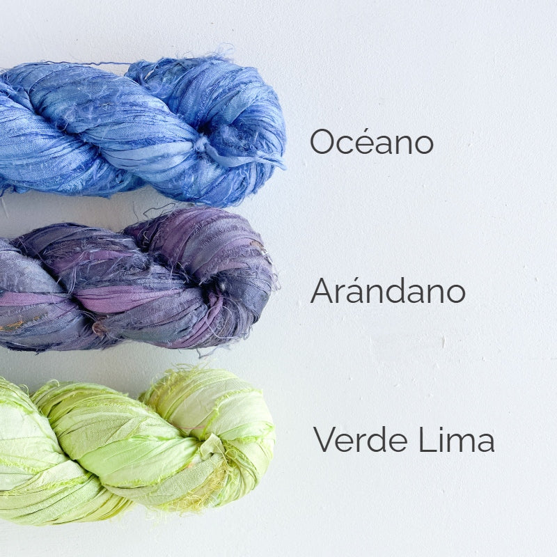 Cinta de seda sari reciclada 100gr