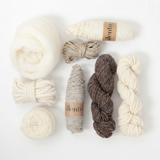 Pack de fibras mixtas - Mezcla de lana, seda y algodón