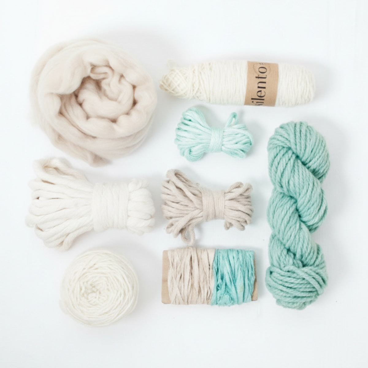 Pack de fibras mixtas - Mezcla de lana, seda y algodón
