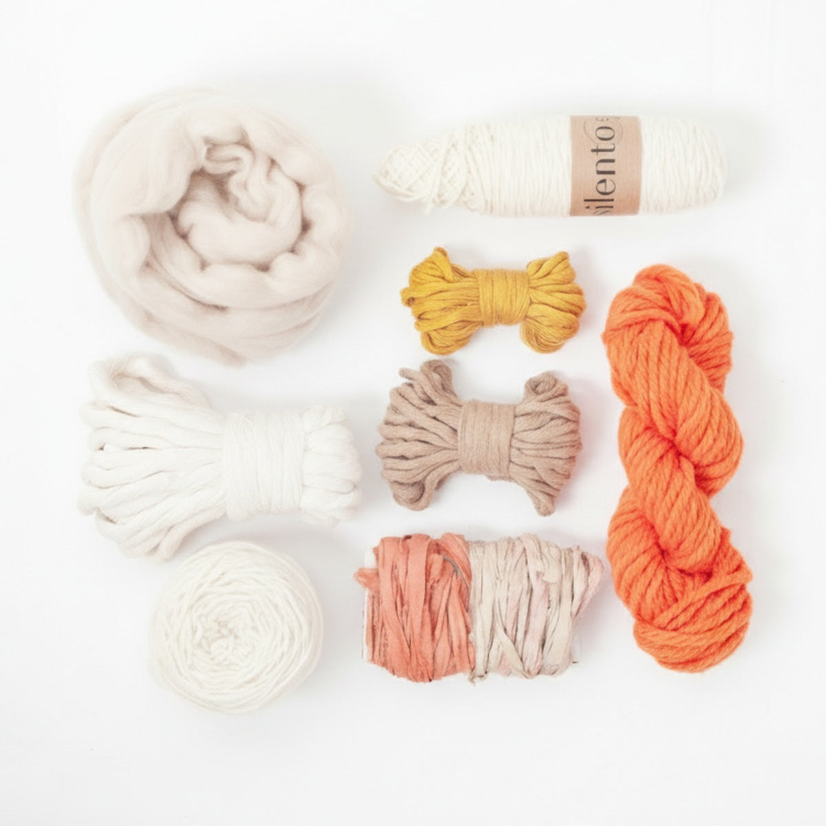 Pack de fibras mixtas - Mezcla de lana, seda y algodón