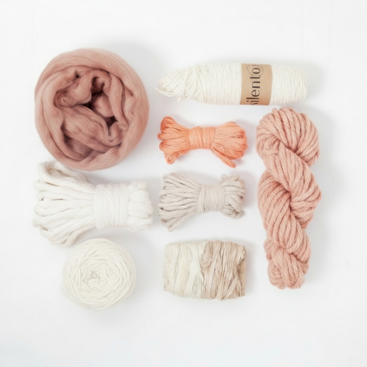 Pack de fibras mixtas - Mezcla de lana, seda y algodón