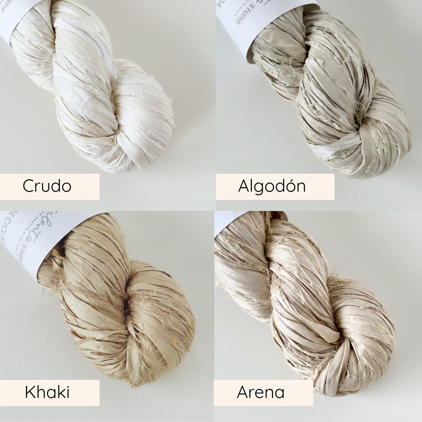 Ruban de soie recyclée au mètre