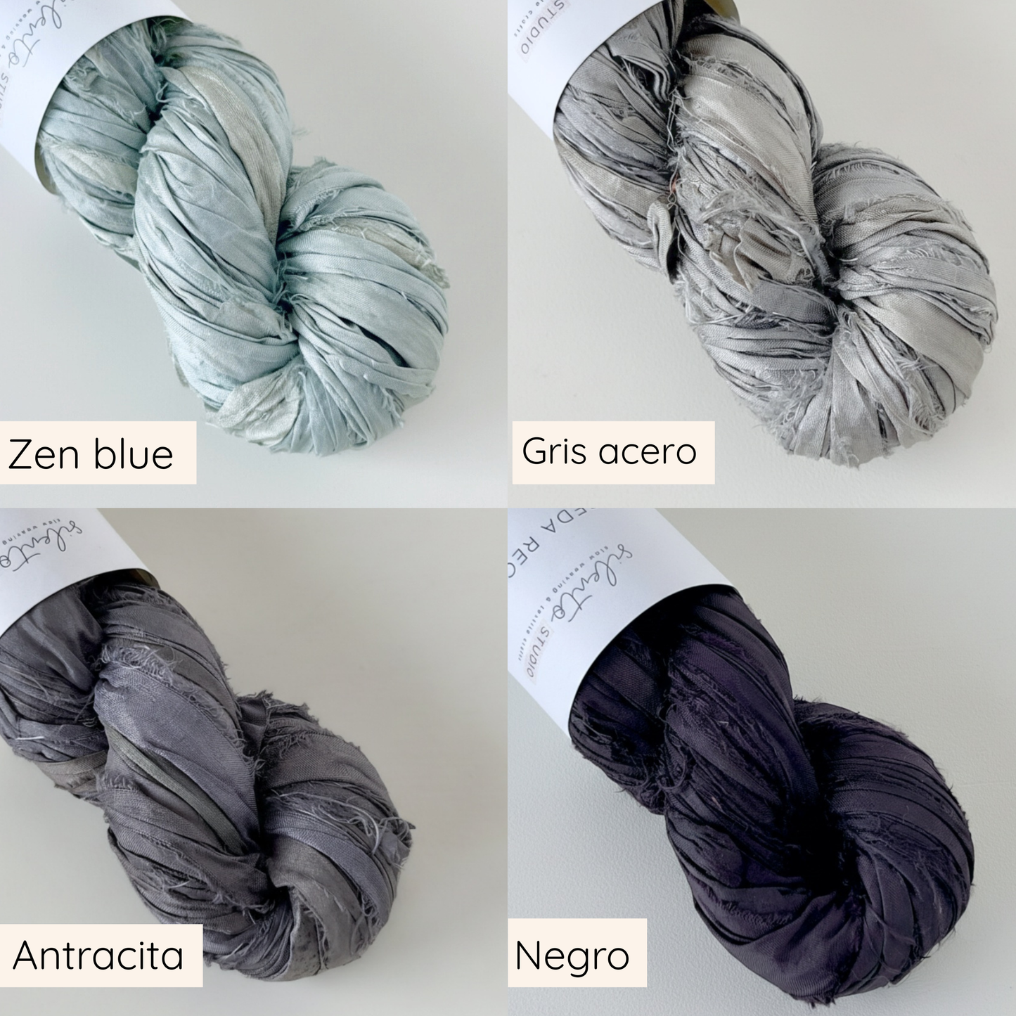 Ruban de soie recyclée au mètre