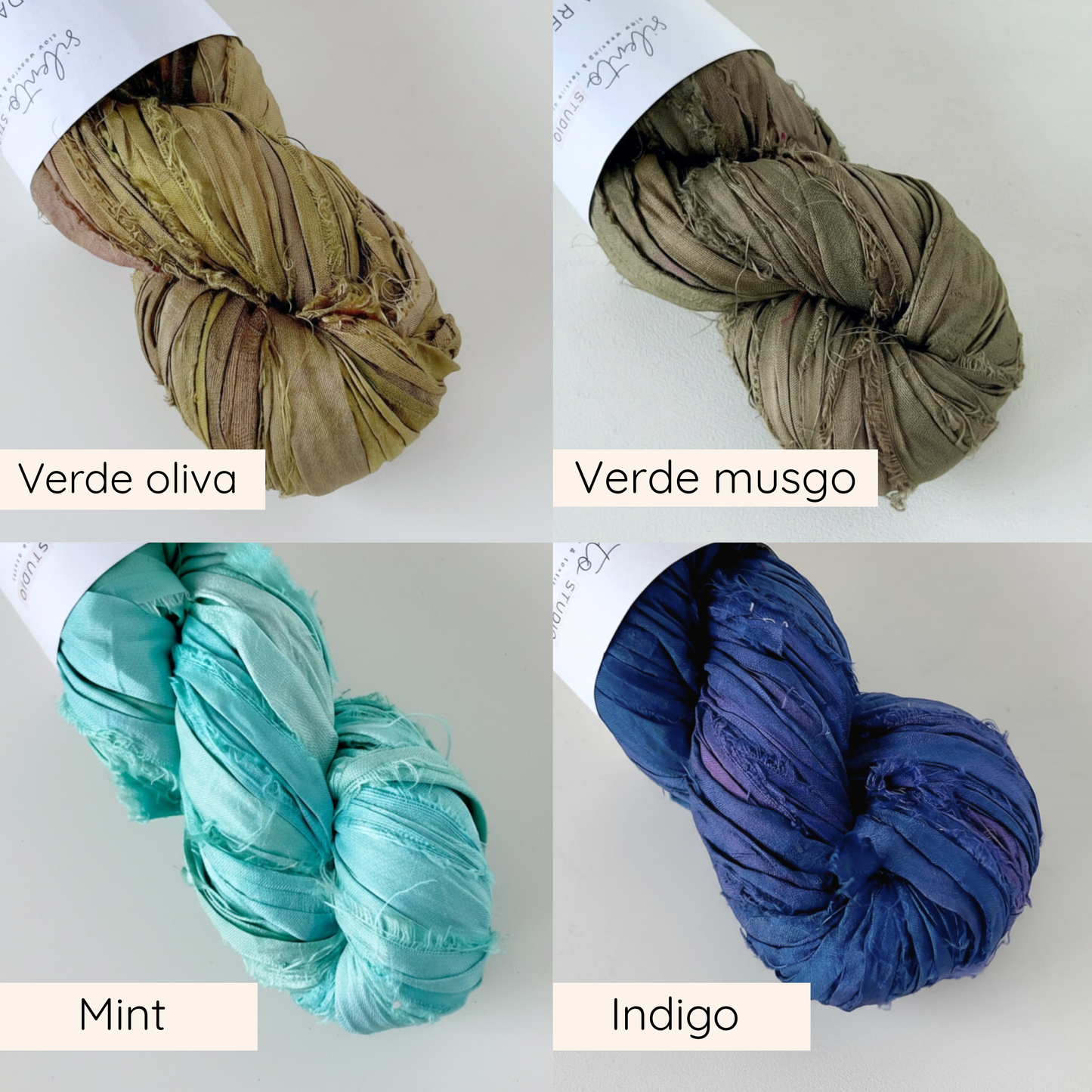 Ruban de soie recyclée au mètre