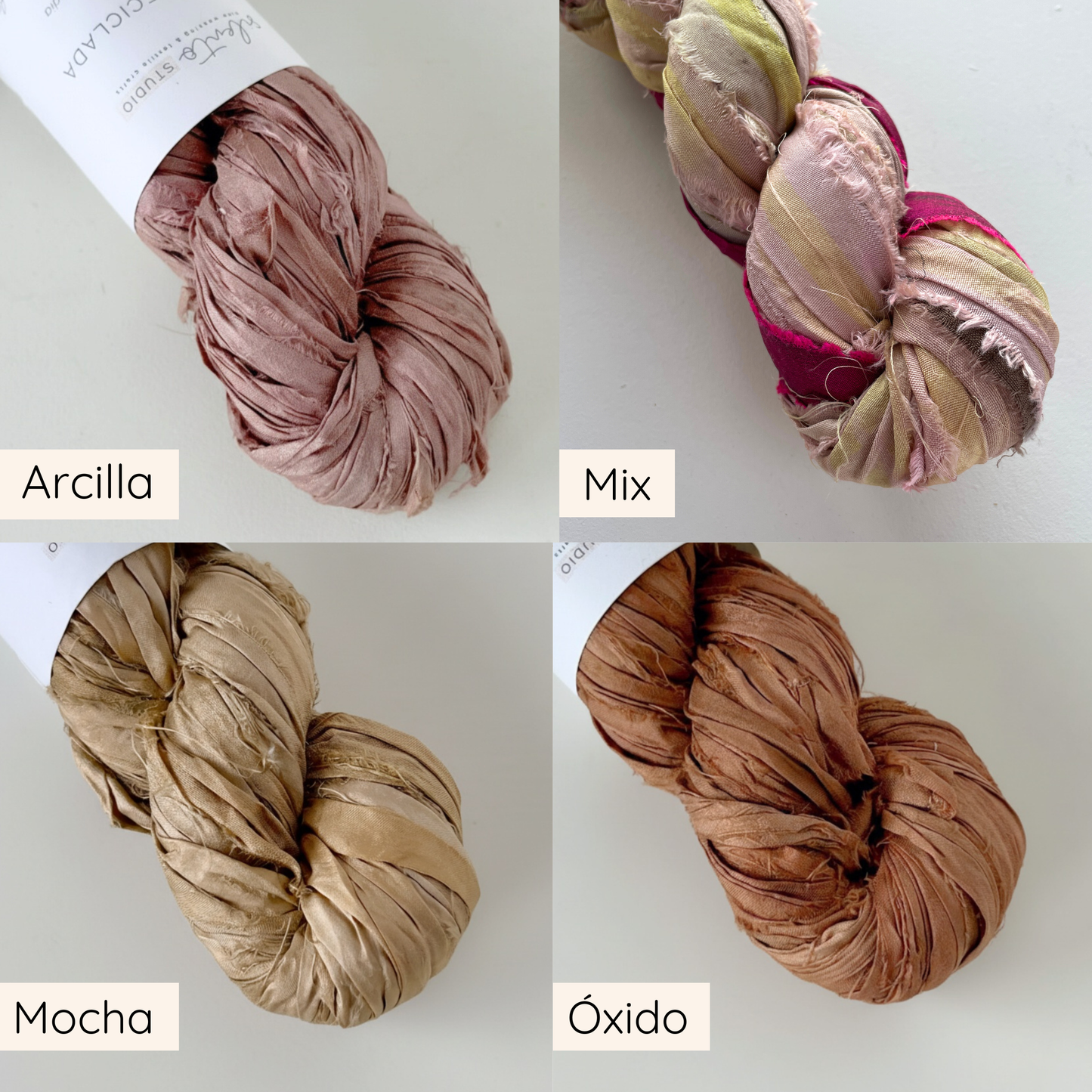 Ruban de soie recyclée au mètre