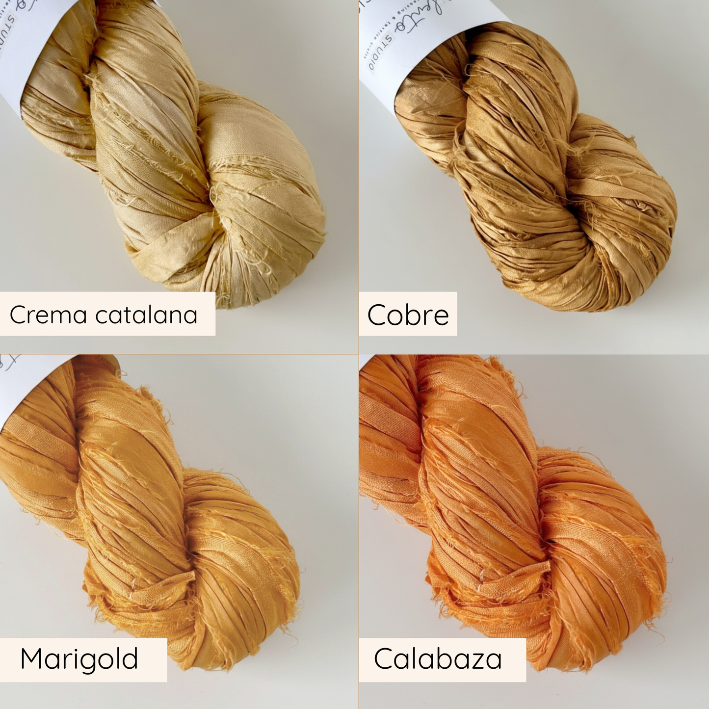 Ruban de soie recyclée au mètre