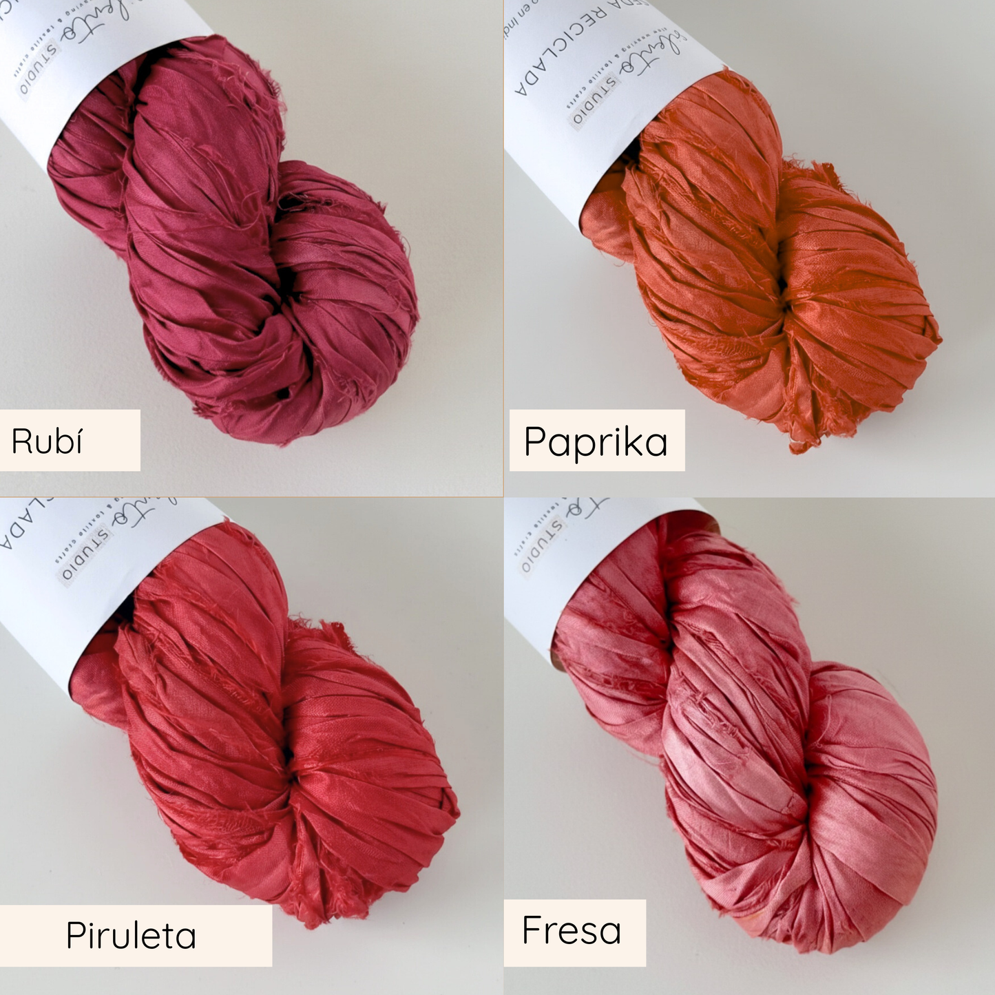 Ruban de soie recyclée au mètre