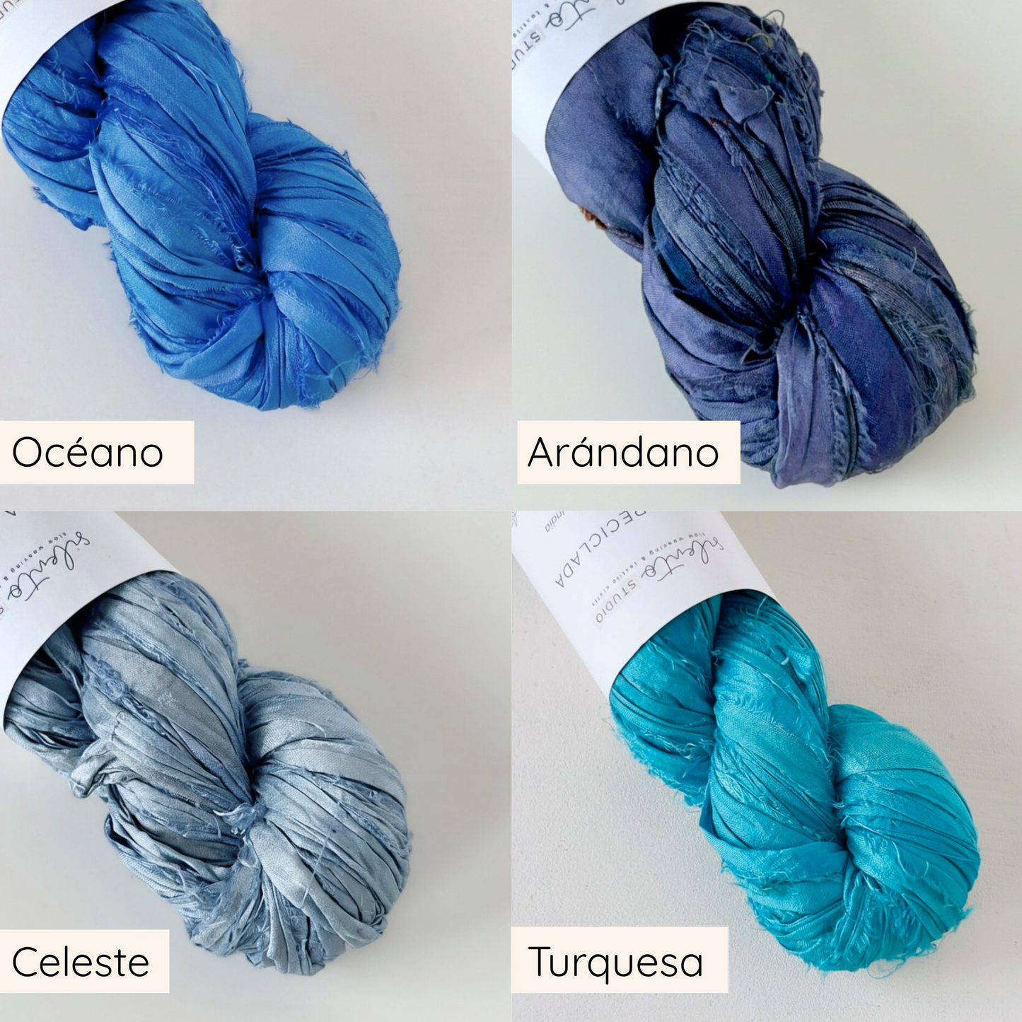 Ruban de soie recyclée au mètre