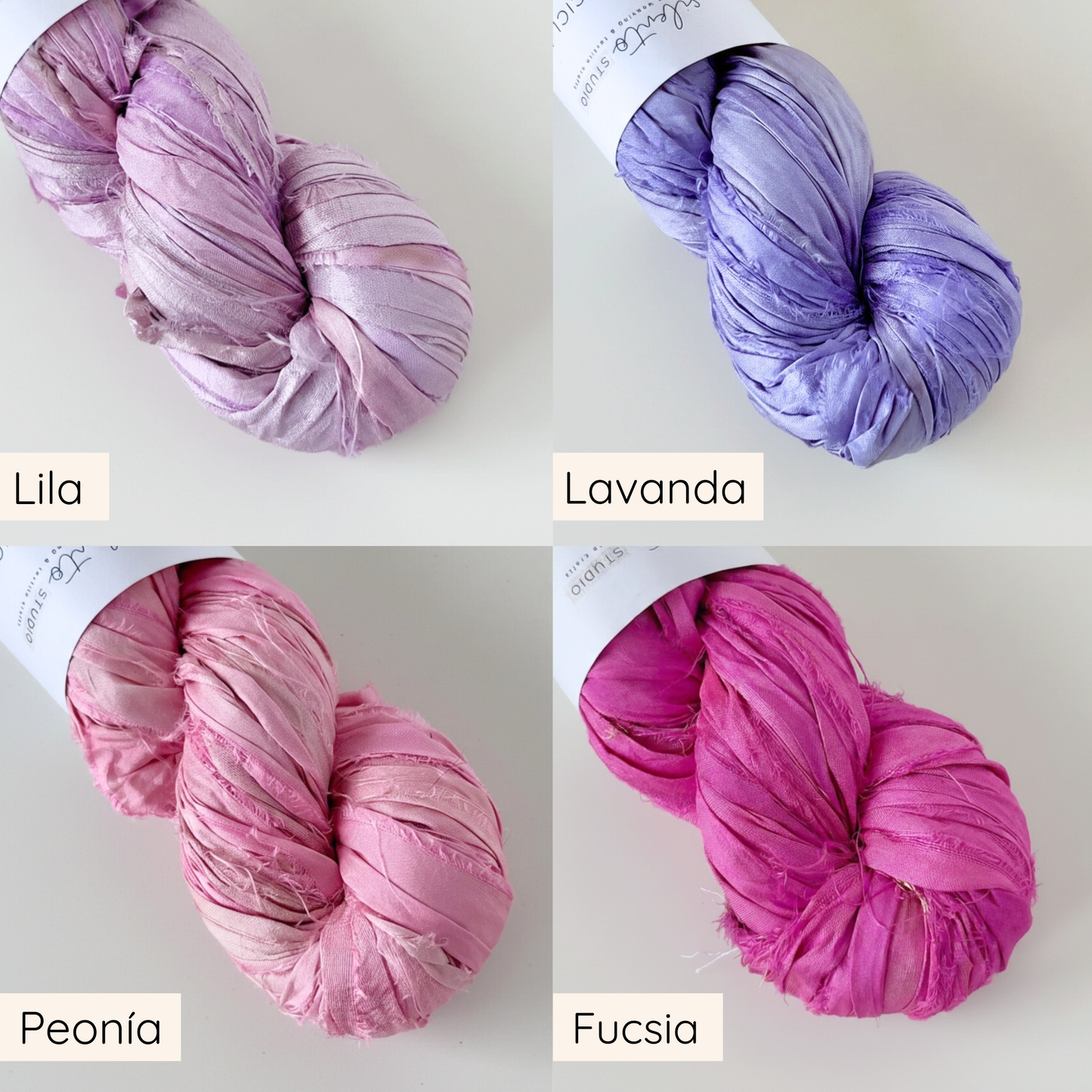 Ruban de soie recyclée au mètre