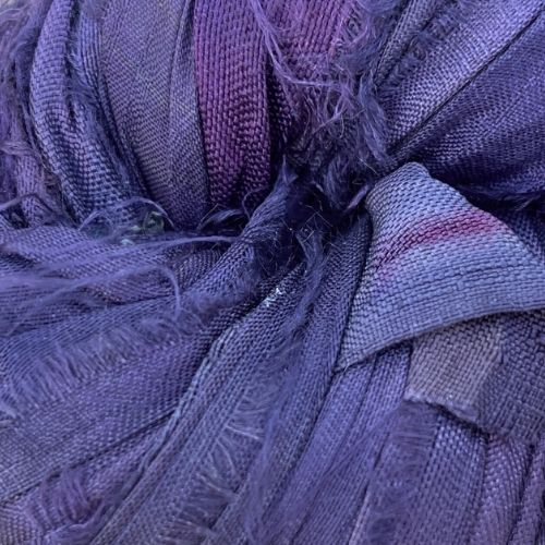 Cinta de seda sari reciclada - madeja de 100gr