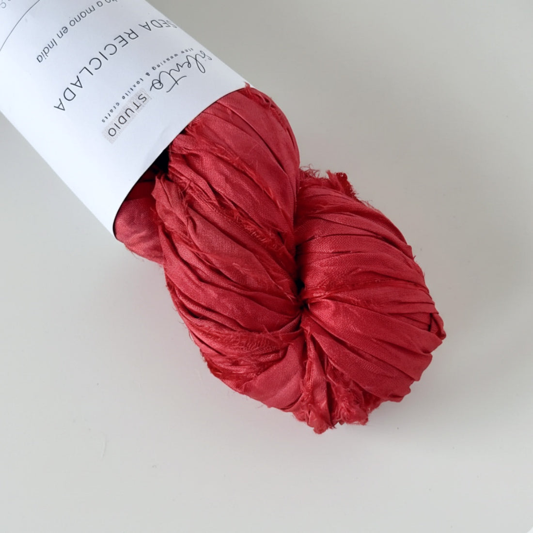 Recycled sari silk ribbon - 100g skein