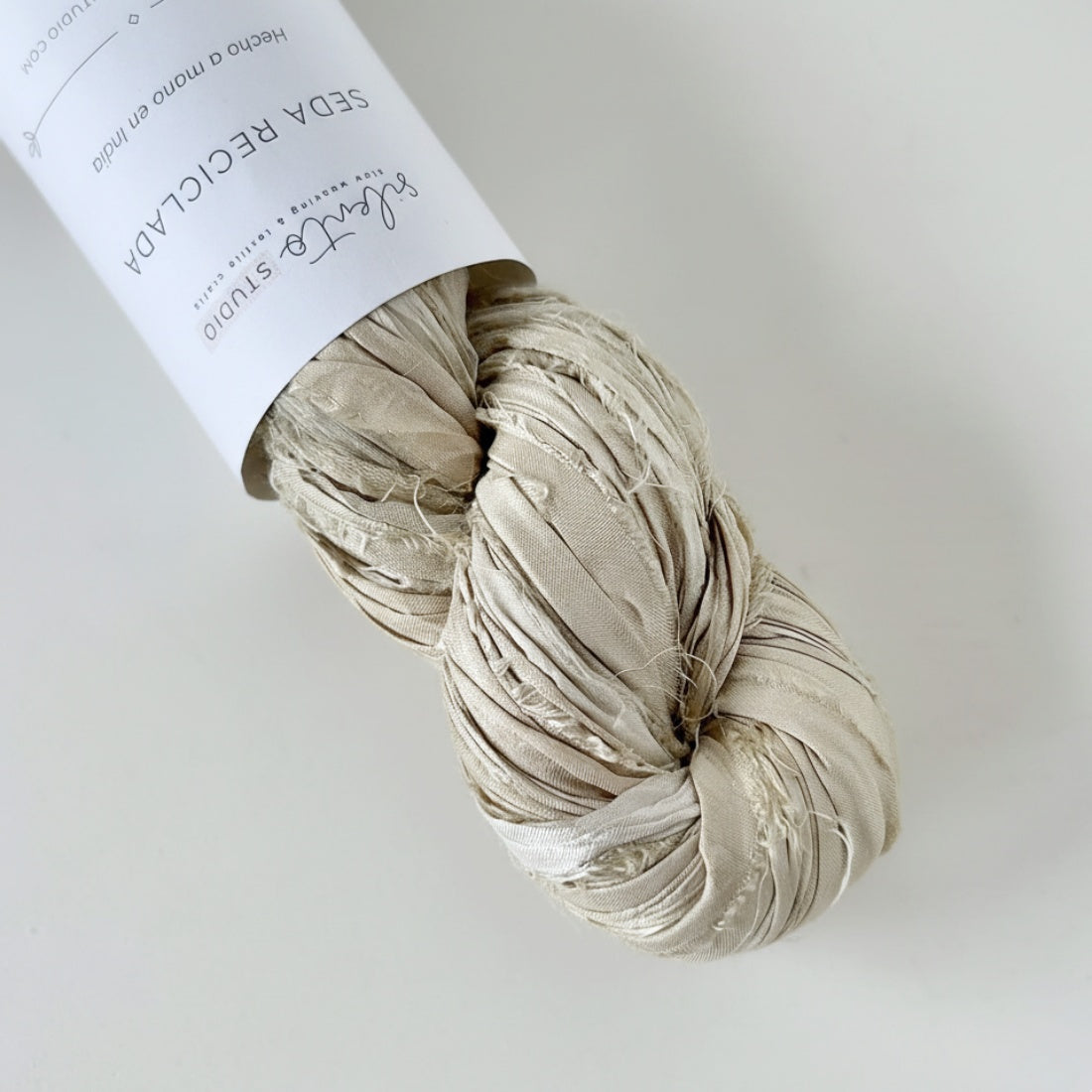 Recycled sari silk ribbon - 100g skein