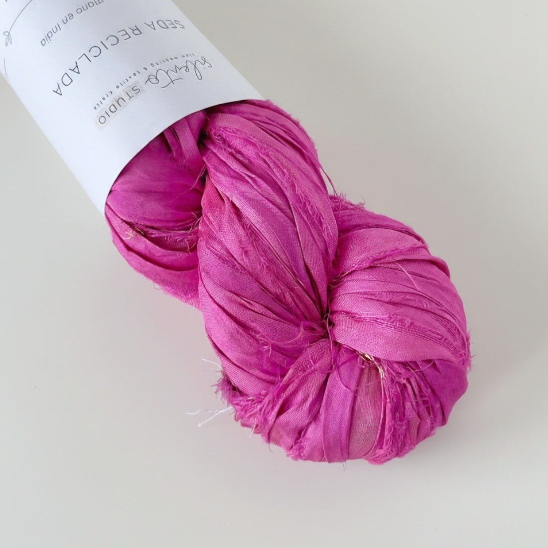 Recycled sari silk ribbon - 100g skein