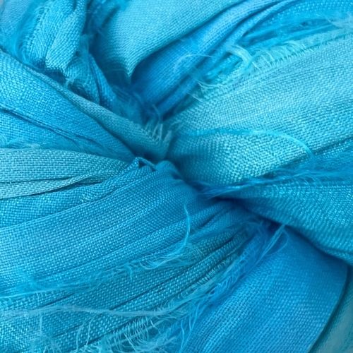 Cinta de seda sari reciclada - madeja de 100gr