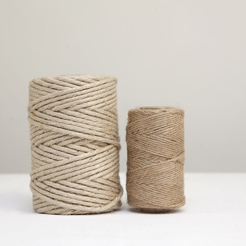 Cordel de yute de 3 cabos de 1mm