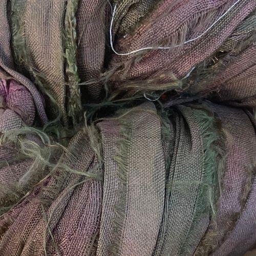 Cinta de seda sari reciclada - madeja de 100gr